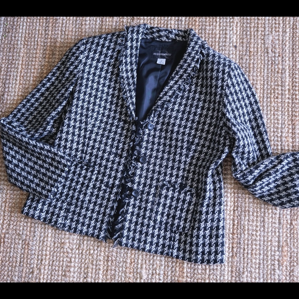 Requirements Black and White Blazer